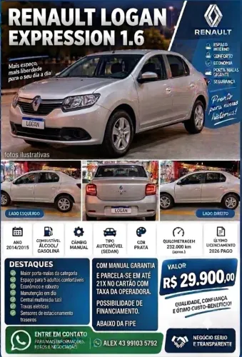 Renault Logan Expression Hi-flex 1.6 8V 4P 2015