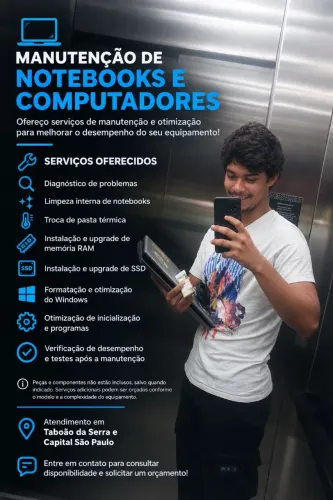 MANUTENÇÃO DE COMPUTADORES E NOTEBOOKS ?