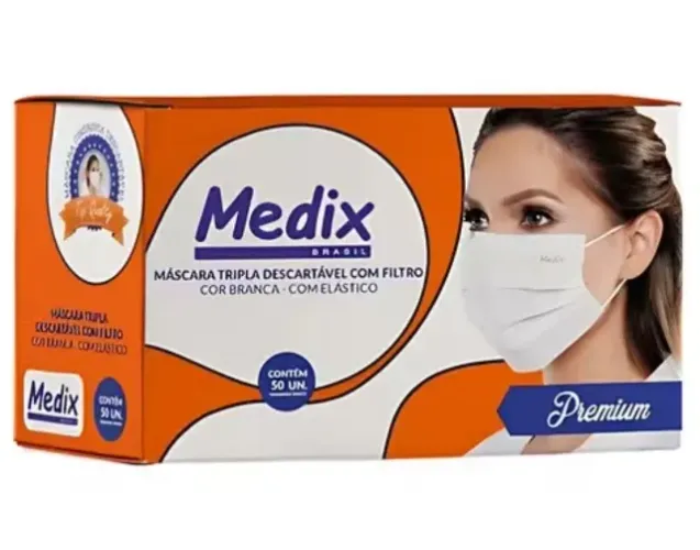 Máscara tripla proteção 