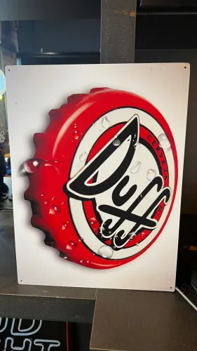 PLACA DECORATIVA DUFF METAL 30x40 - PARA COLECIONADORES E PESSOAS EXIGENTES