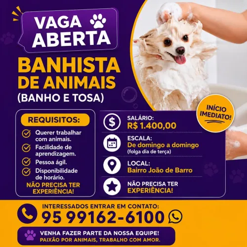 Vaga pra rapazes