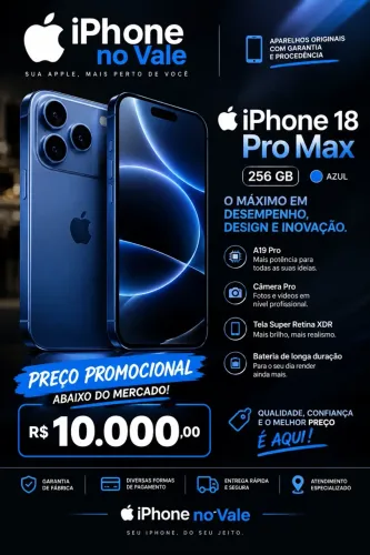 Vende-se IPHONE 18 PRO MAX 256 GLACIAL