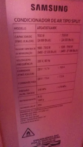 Ar condicionado 24 mil Btus 