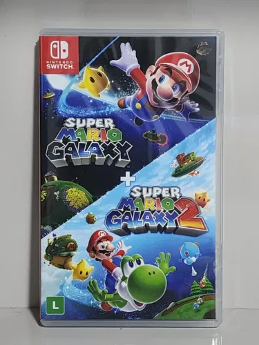 Jogo Super Mario Galaxy + Super Mario Galaxy 2 Nintendo Switch 1 e 2 fisico.