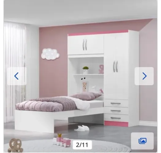 Cama e guarda-roupa infantil 