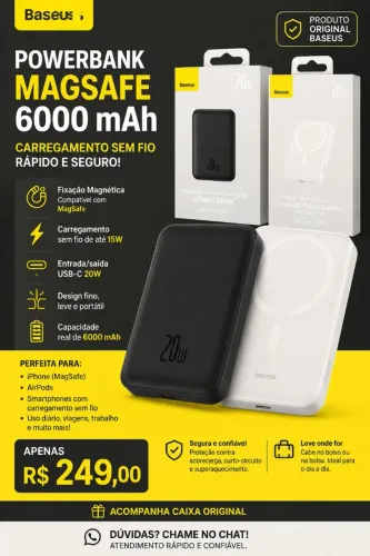 Powerbank Megsafe 6000 mAh Baseus