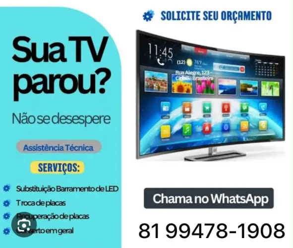 Concerto de TV. Geladeiras,frizer,máquina de lavar e microondas