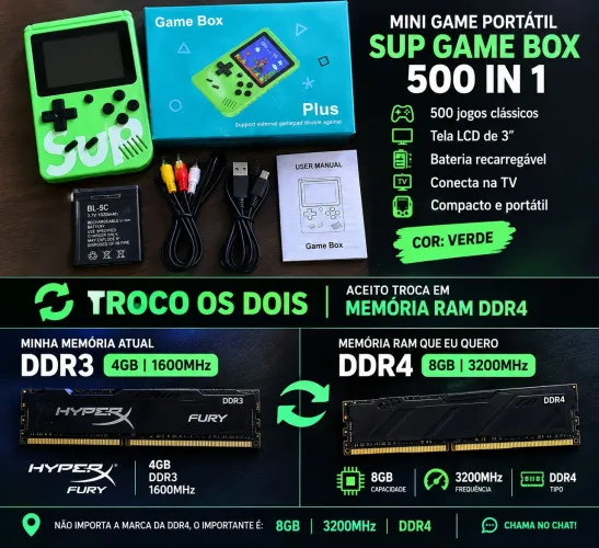 TROCA - MINI GAME + MEMÓRIA RAM