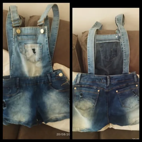 Jardineira jeans