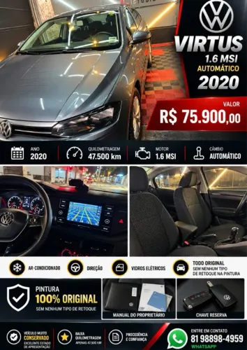 Volkswagen Virtus 1.6 MSI Flex 16V 4P Aut. 2020