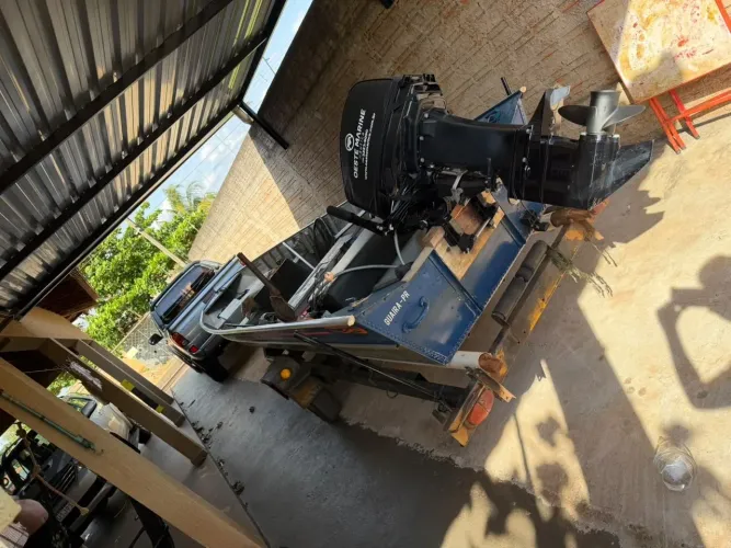 barco semi chata com carreta 