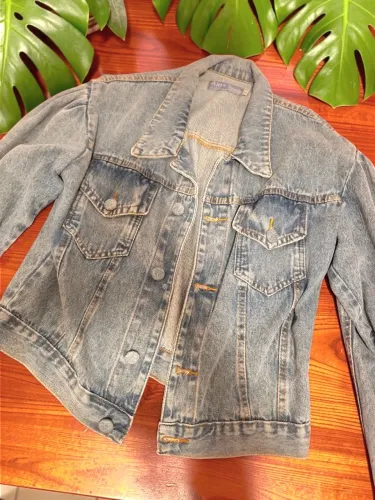 Jaqueta jeans feminino GG 100% Algodão
