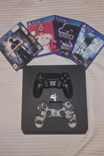 Vendo ps4 slim 1TB + 2 controles