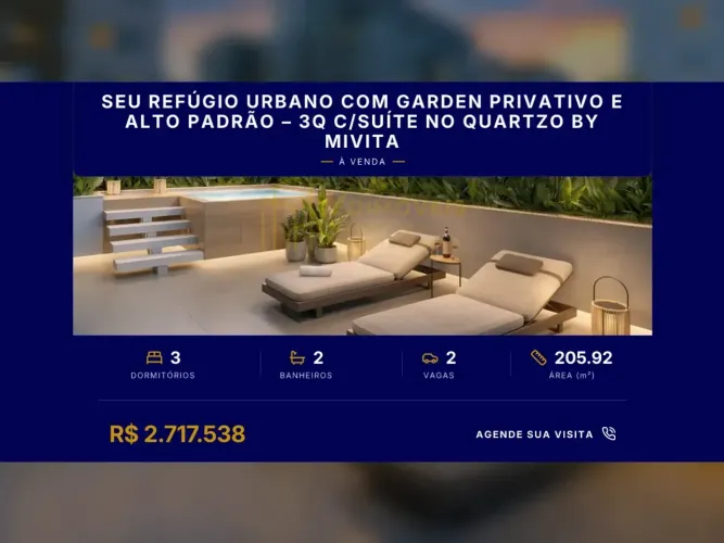 Apartamento Garden de Alto Padrão em Jardim Camburi 3 Quartos e Suíte