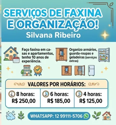 Serviços de Faxina e Organização