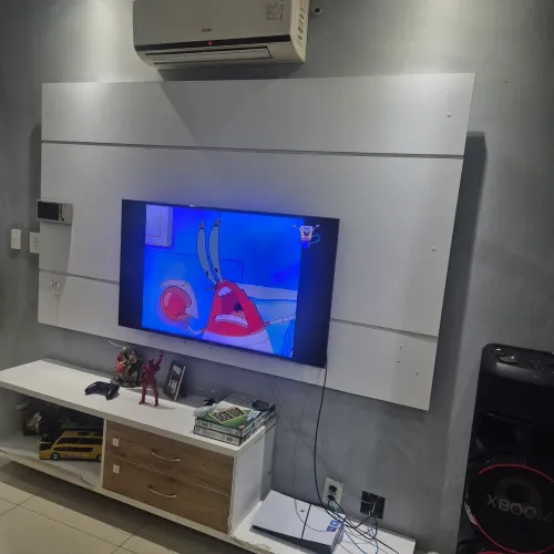painel com rack para tv