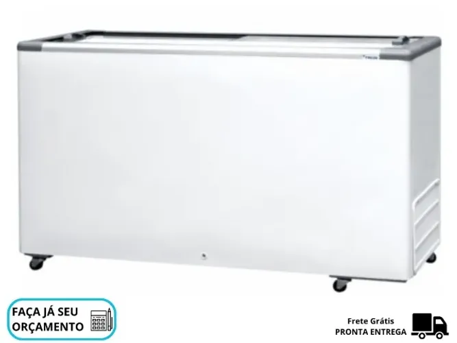 Freezer Horizontal Tampa de Vidro 503L Fricon