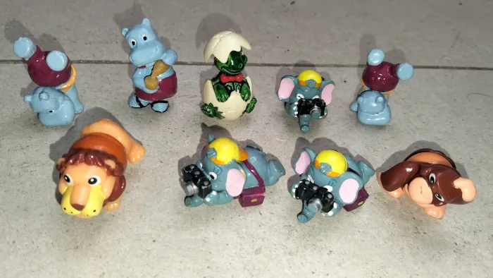 Lote Miniaturas Kinder Ovo Vintage Anos 90 Happy Hippos<br>