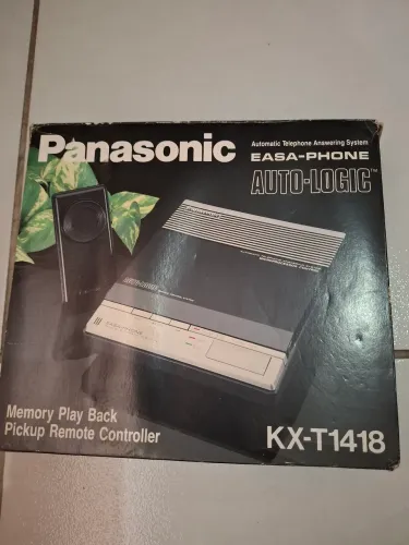 Secretária eletrônica vintage Panasonic Easa-Phone modelo kx-T1418, com sistema auto- log
