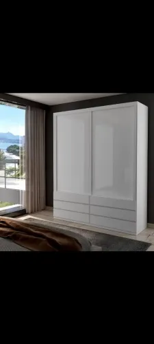 Guarda-Roupa ECO 08 100%MDF 2 Portas 6 Gavetas - Bom Pastor