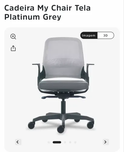 Cadeira My Chair Tela Platinum Grey