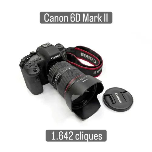 Câmera Canon 6D Mark II + Lente Canon 24-105mm f4 L IS II USM