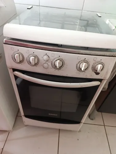 Fogão funcionando