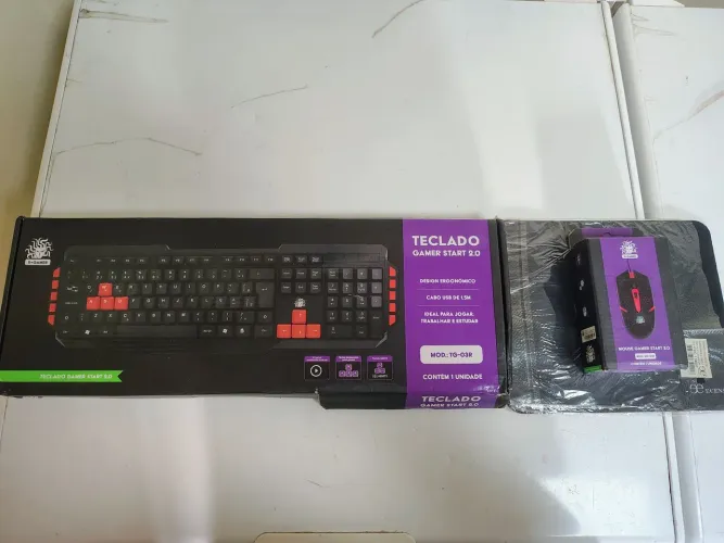 Kit Gamer Start 2.0 ? Teclado + Mouse + Mousepad (Novo)