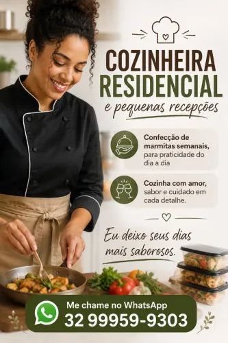 Cozinheira Residencial.