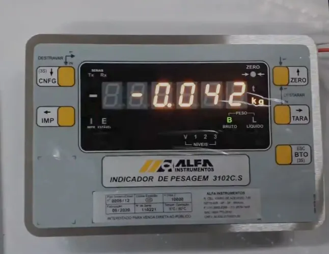 Indicador de pesagem Alfa 3102