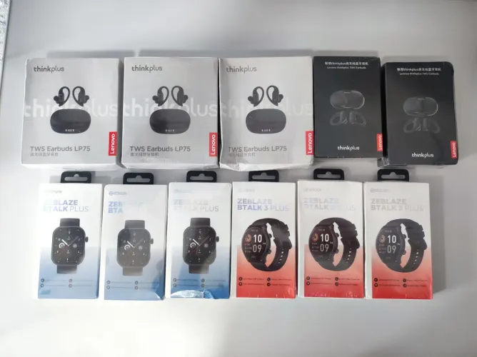 Lote com 6 Smartwatch e 5 Fones sem fio TWS