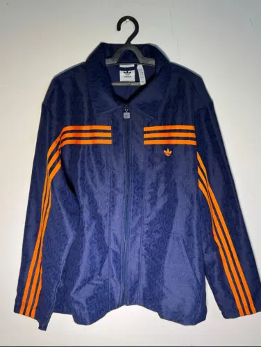 Jaqueta Adidas Club 70s azul marinho GG