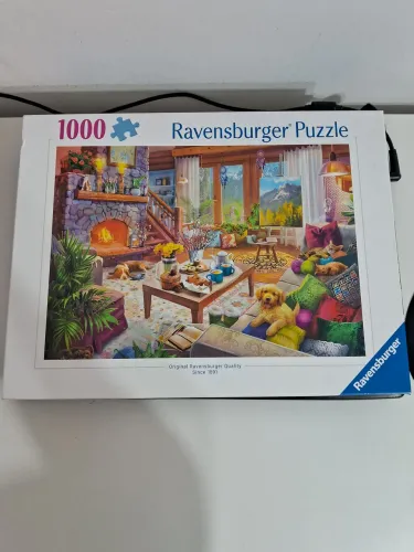 "Cozy cabin" Quebra-cabeças importado 1000 peças