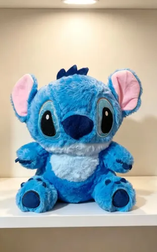 Pelúcia Stitch olhos brilhantes tamanho 23cm.