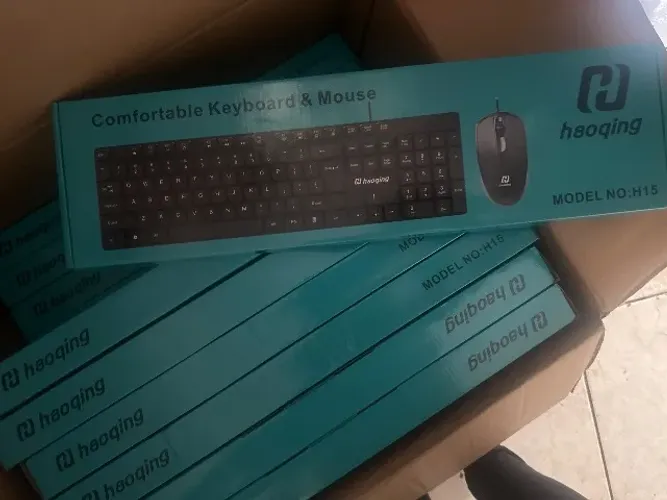 CAIXA COM 27 KIT TECLADO E MOUSE HAOQING H15