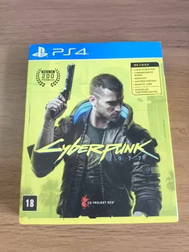 Cyberpunk 2077 - Jogo PS4 Completo (Mapa e Cartão Postal)