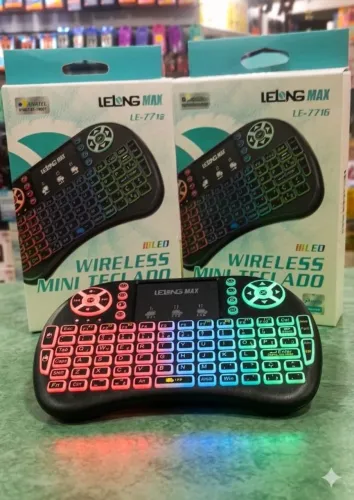 Mini Teclado Wireless Keyboard com Touchpad Com Led USB - Entrega Grátis