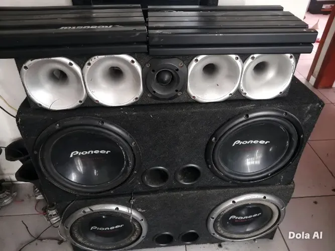 Caixa de som automotivo cornetas módulos