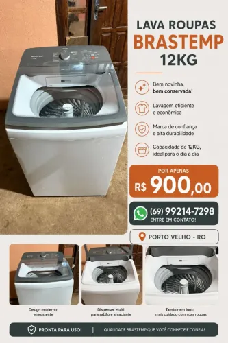 Máquina de Lavar Roupas Brastemp 12KG