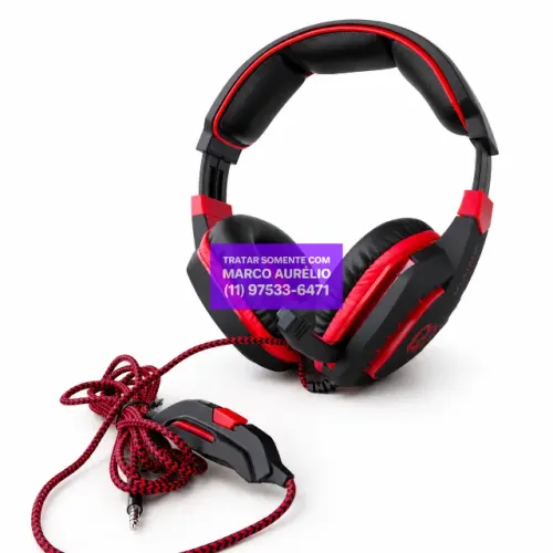 Headset Gamer com Microfone Plug 3.5 - R$ 100