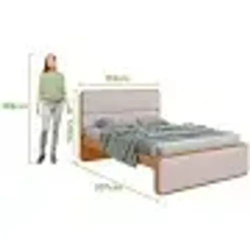 Cama Casal Loop Luxo 1,40m Easy Like Design Premium Estofado