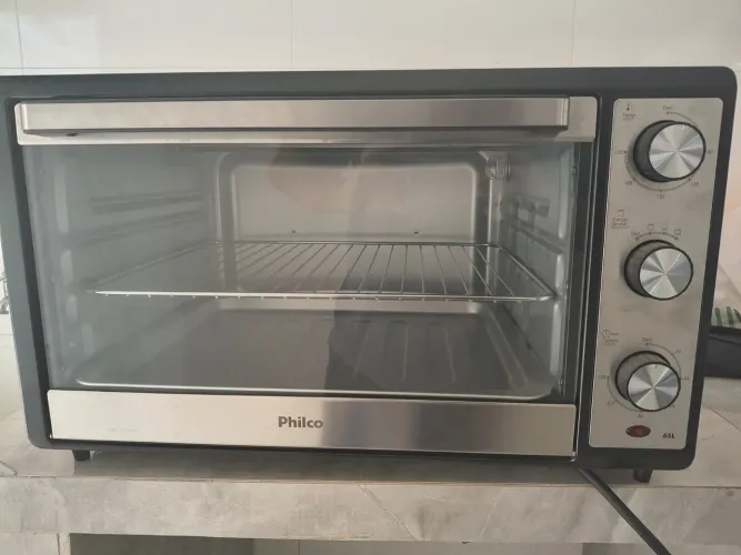 Forno Elétrico Preto Inox 65L