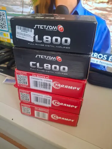 Modulos taramps Ts800x4 e stetison CL800X4