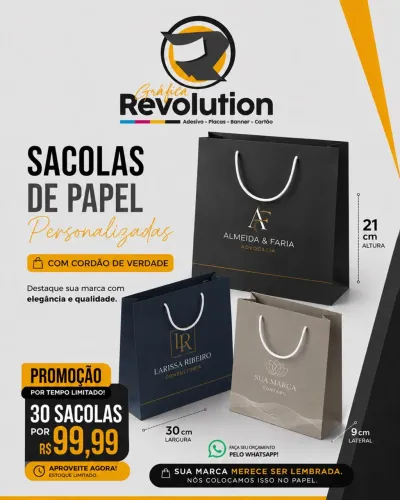 Sacolas de papel personalizadas