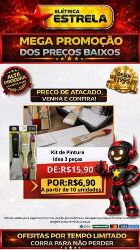 Kit de Pintura Idea 3 Peças - Oferta Especial a partir de 10 unidades  Descrição: