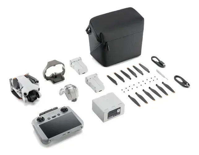 Dji Mini 4 Pro Combo Plus -com Tela -camera 4k Cor Cinza