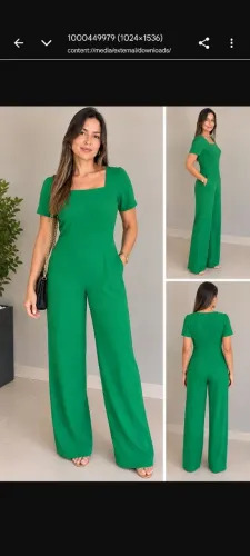 Macacão Verde Feminino Novo - Tam. 36