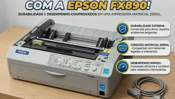Epson FX-890 Matricial Serial Em Bom Estado com Cabos