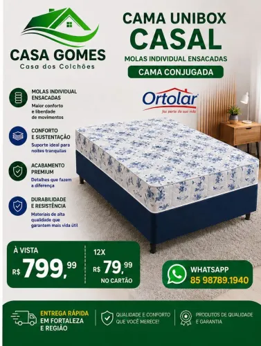 CAMA BOX CASAL MOLAS INDIVIDUAL ENSACADAS ORTOLAR
