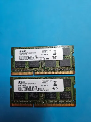 Kit 8GB (2x4GB) Memória Notebook DDR3 1333MHz SMART Testadas
